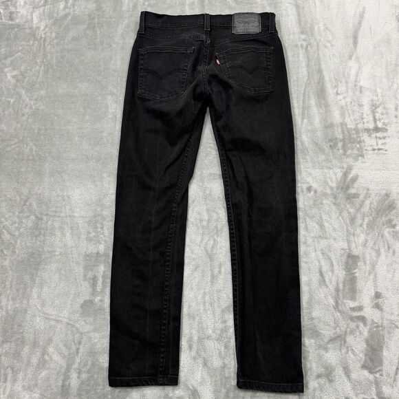 Levis Jeans Mens 29x30 Black 512 Slim Taper‎ Fit Medium Wash Denim Pockets Logo - Picture 1 of 10